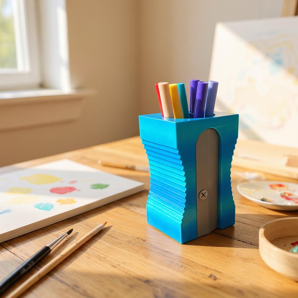 Desk Tidy 3D Printed Pencil Sharpener Holder – Fun Desk Organizer for Kids & Teachers, Unique Stationery Gift