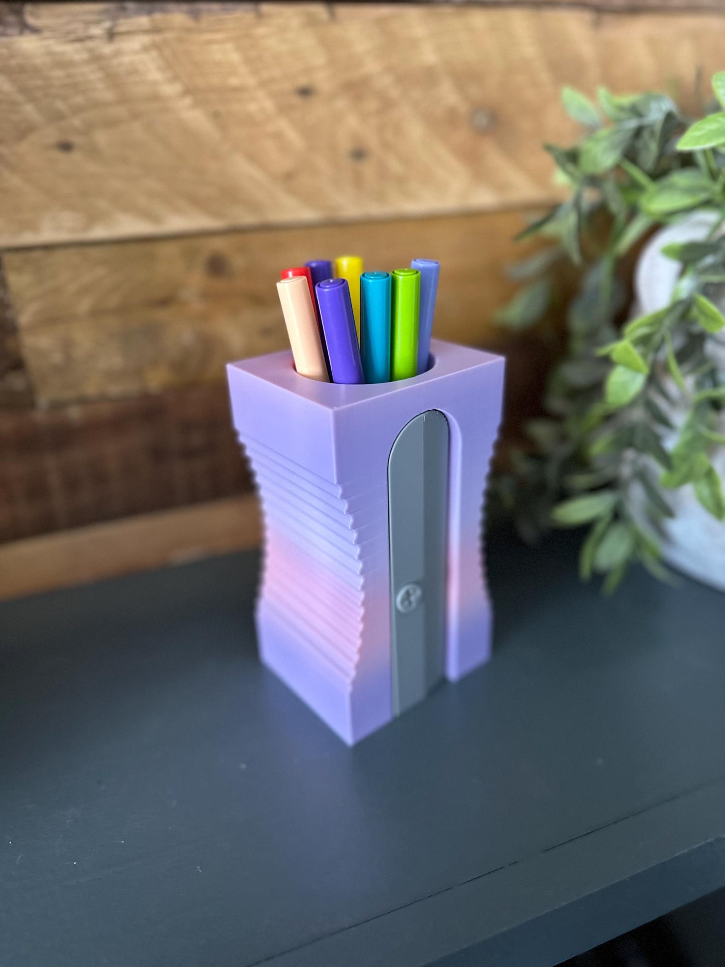 Desk Tidy 3D Printed Pencil Sharpener Holder – Fun Desk Organizer for Kids & Teachers, Unique Stationery Gift