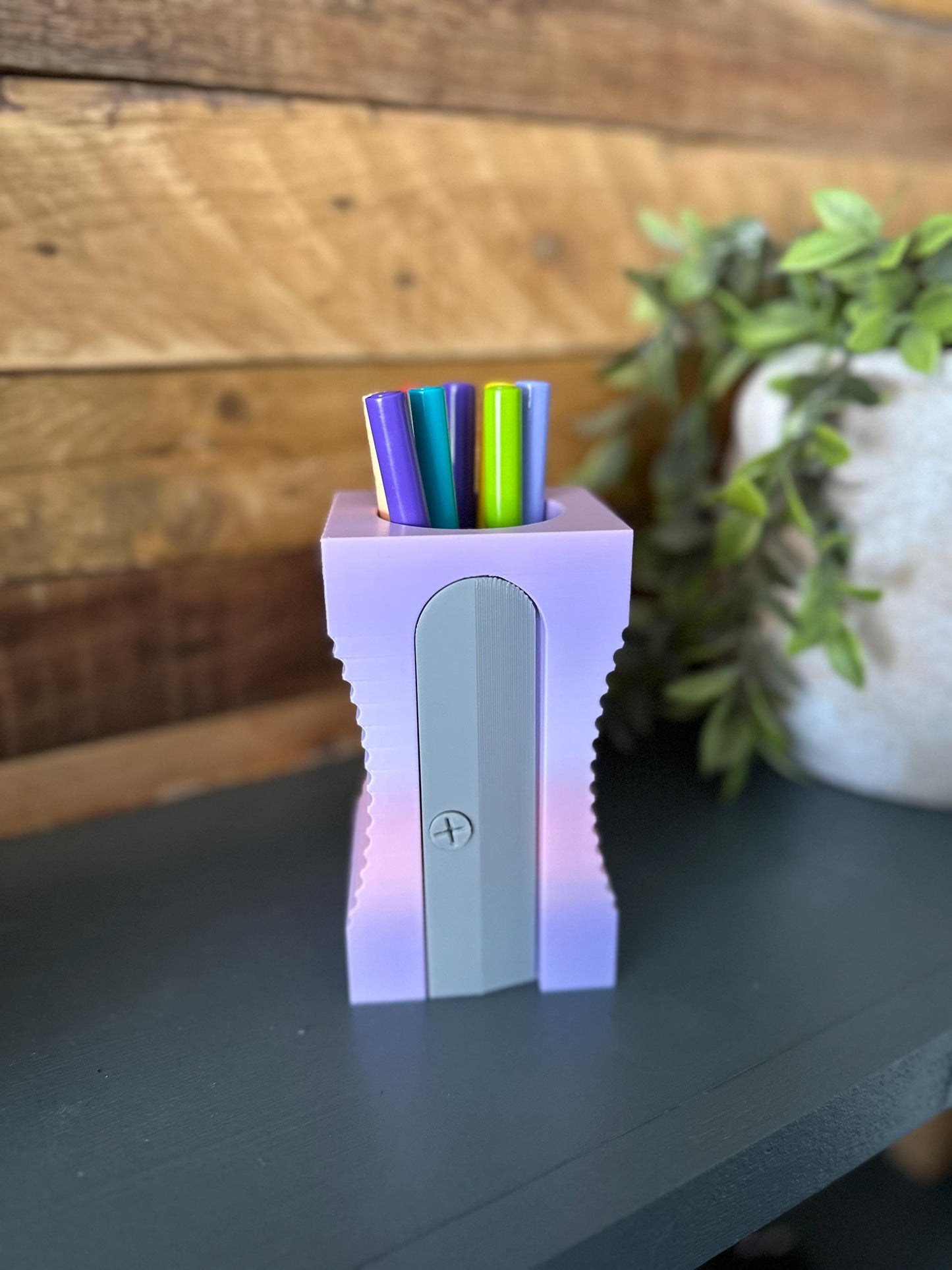 Desk Tidy 3D Printed Pencil Sharpener Holder – Fun Desk Organizer for Kids & Teachers, Unique Stationery Gift