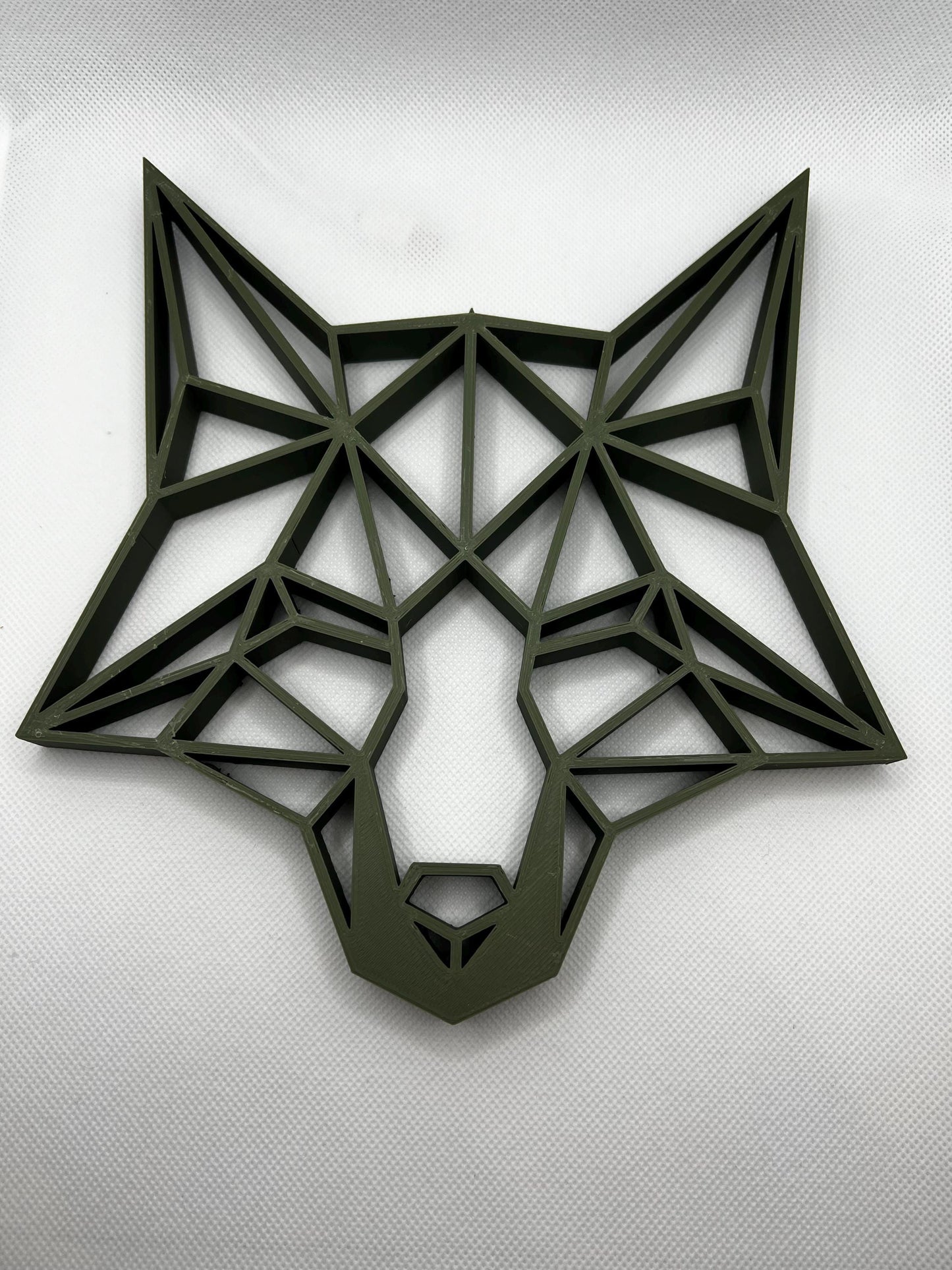 3D Printed Geometric Fox Wall Art: Modern Kids Room Decor