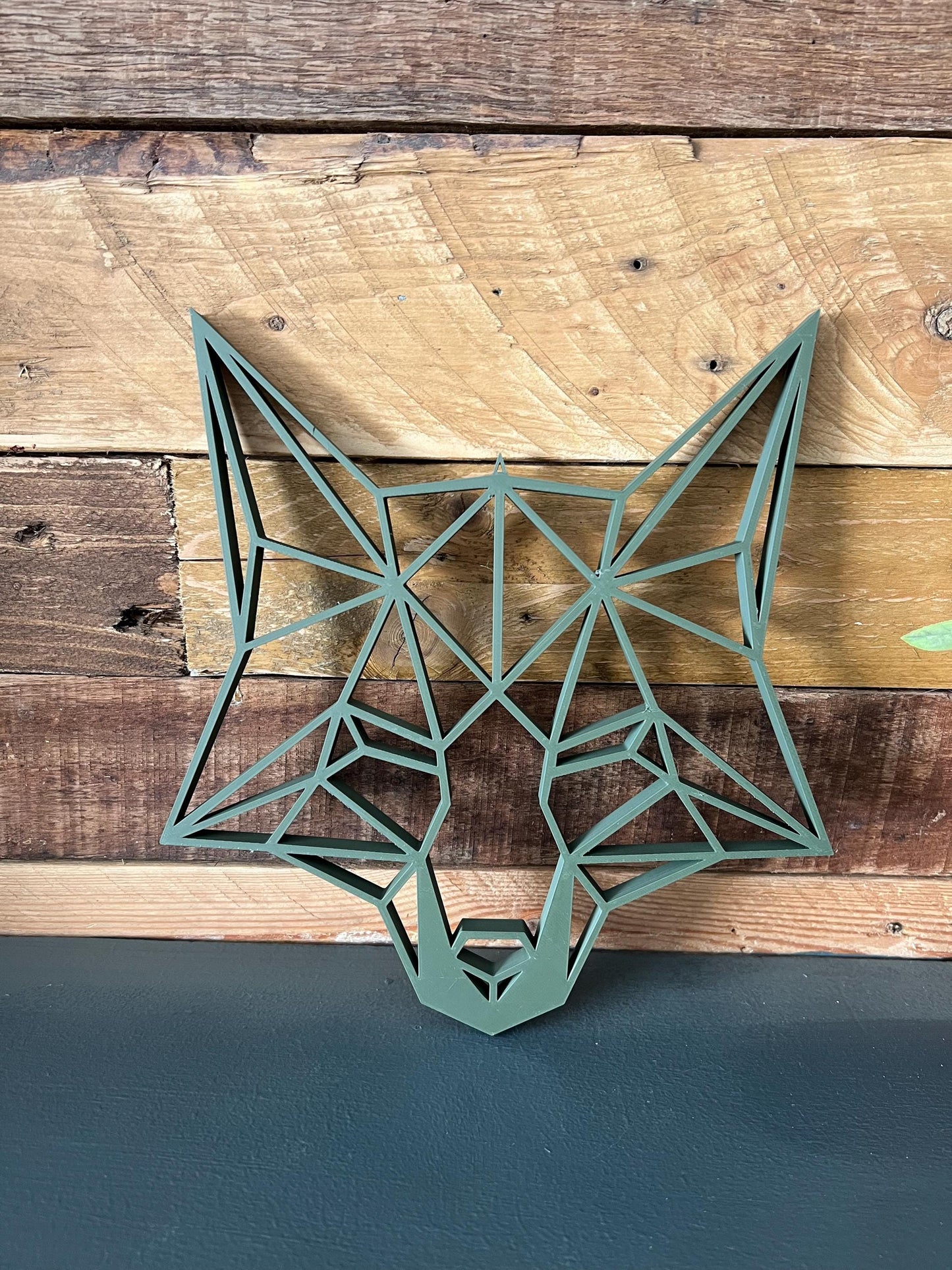 3D Printed Geometric Fox Wall Art: Modern Kids Room Decor