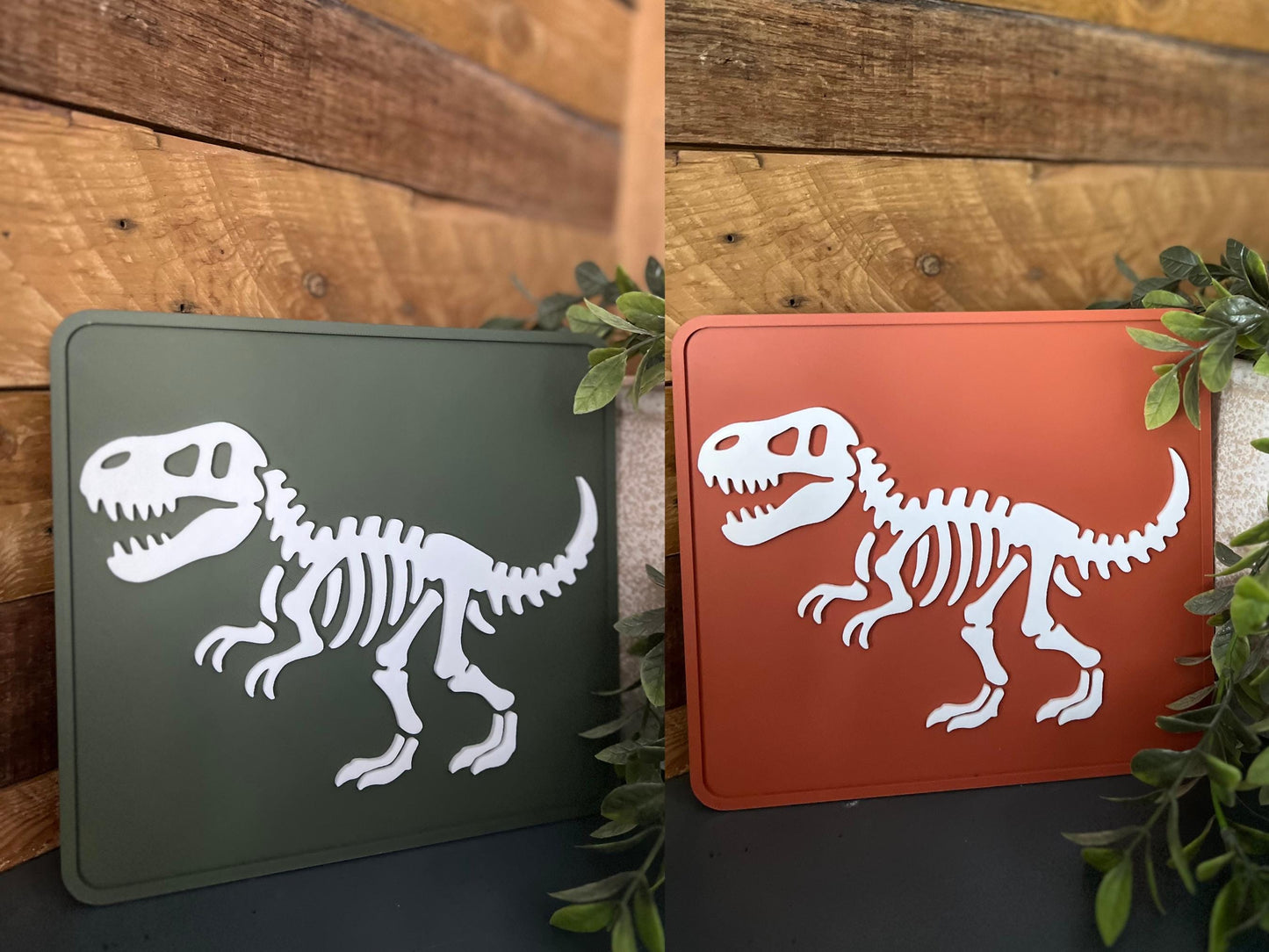 3D Printed T-Rex Skeleton Wall Art: Kids Dinosaur Room Decor