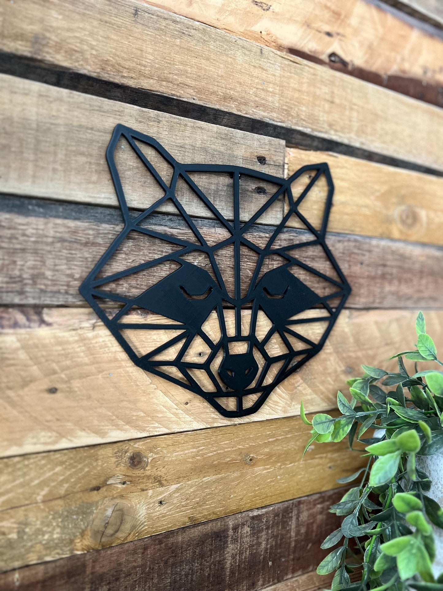 Geometric Raccoon Wall Art: 3D Printed Animal Decor