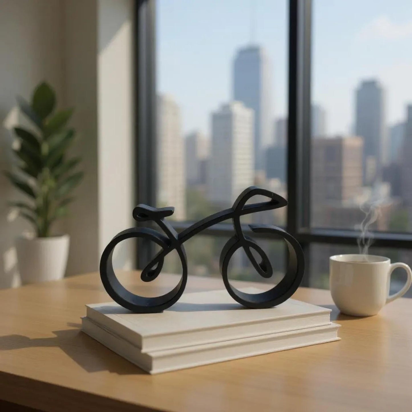 Minimalist Bicycle Desk Decor 3D Printed Modern Cycling Gift for Bike Lovers Unique Office Accessory