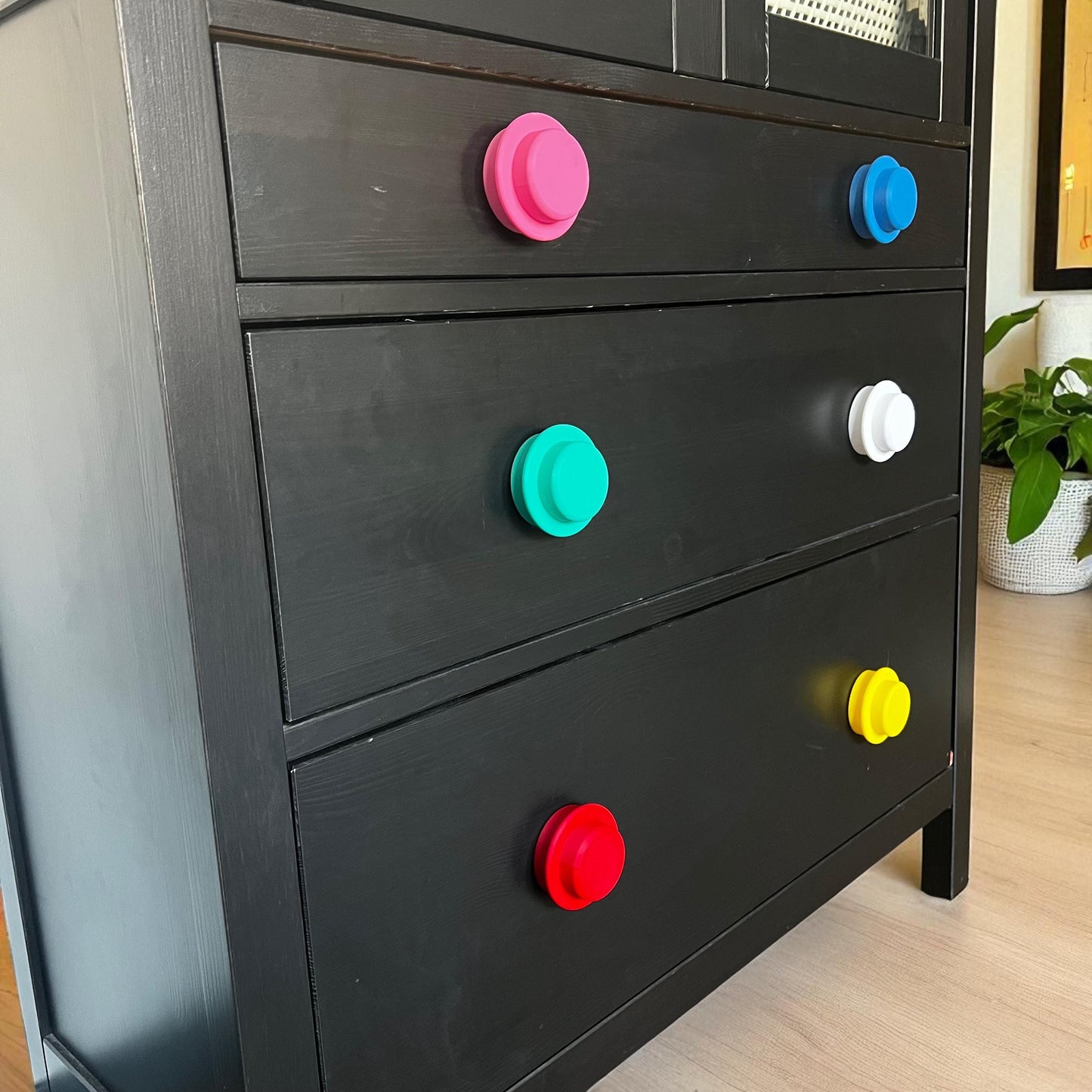 Building Block Shaped Drawer Knobs – Colorful Brick Pulls for Kids’ Furniture, Playroom or Nursery Decor