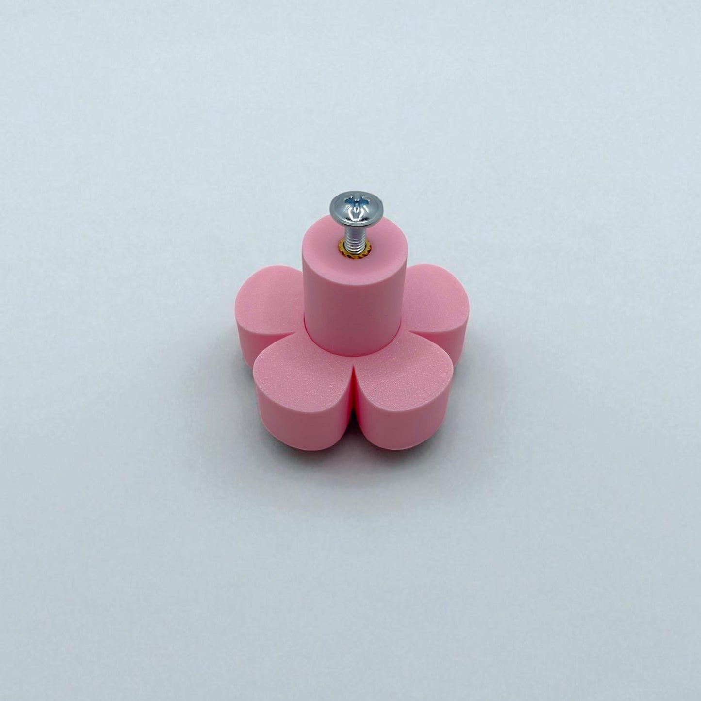 Pink Flower Drawer Pull: Kids Room Decor, Floral Cabinet Knob