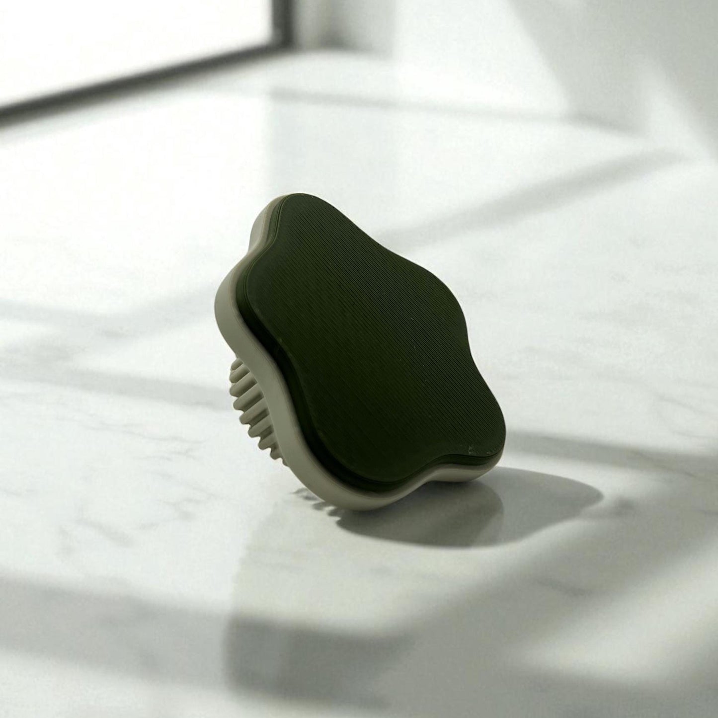 Scalloped Sage Green Knob | Retro Wavy Drawer Pull | Organic Mid-Century Cabinet Handle | Modern Boho Hardware