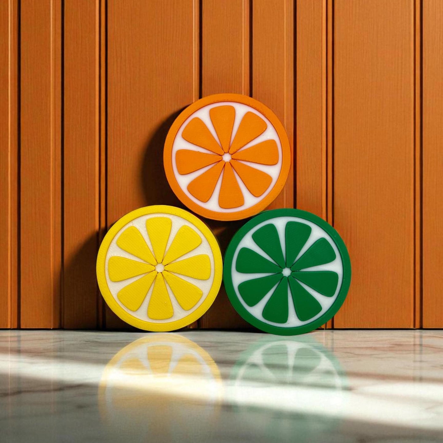 Citrus Drawer Knobs: 3D Printed Lime, Lemon, Orange - Kids' Room Decor