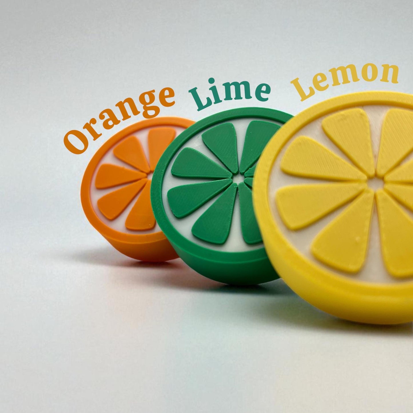Citrus Drawer Knobs: 3D Printed Lime, Lemon, Orange - Kids' Room Decor