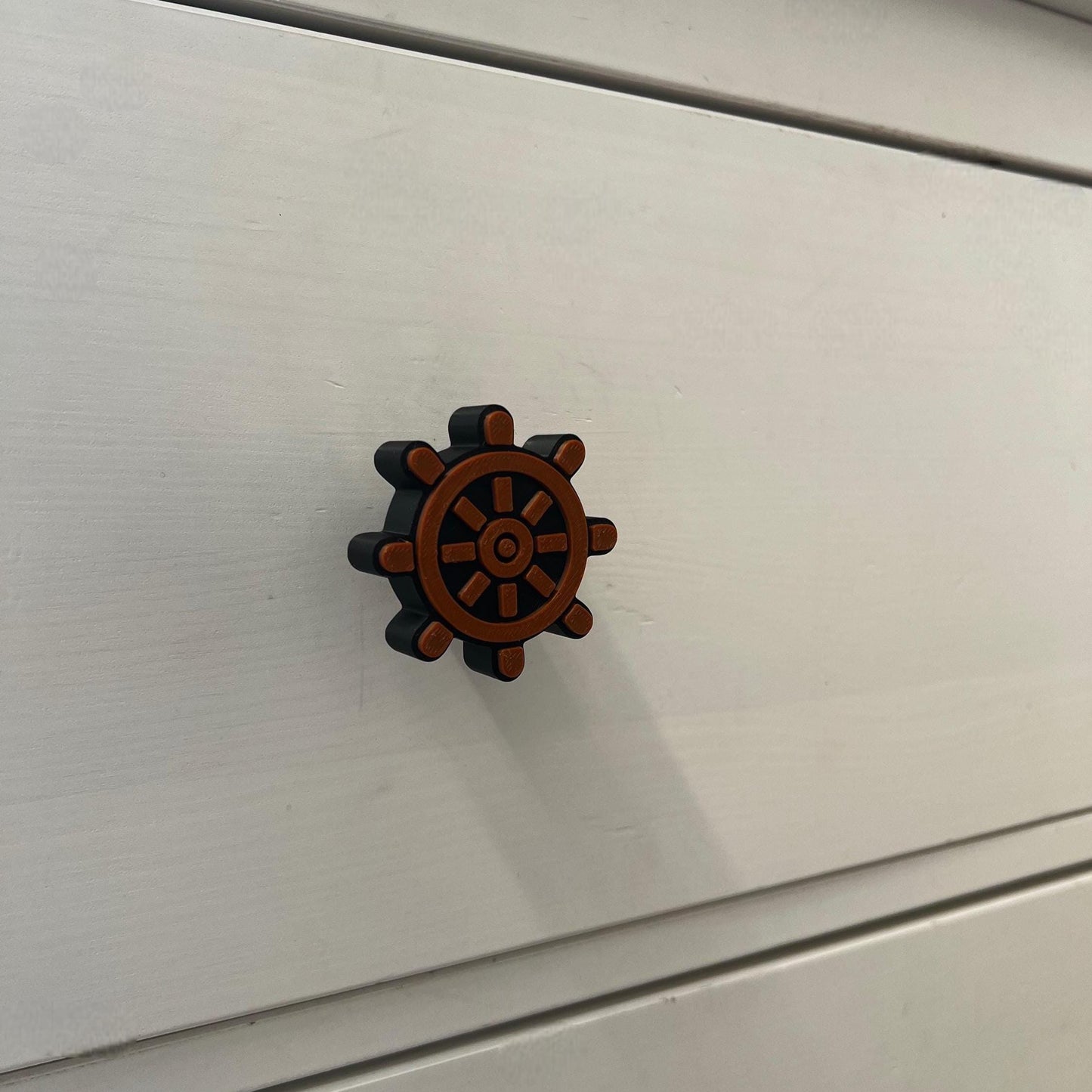 3D Printed Pirate Drawer Pulls: Nautical Kids Room Decor, Set of 8