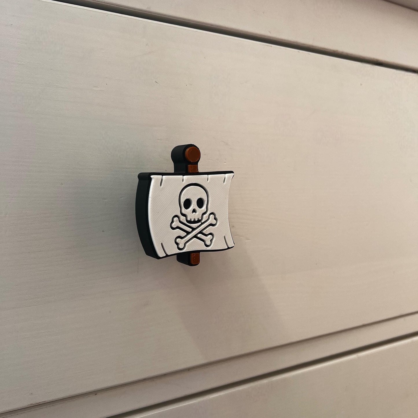 3D Printed Pirate Drawer Pulls: Nautical Kids Room Decor, Set of 8