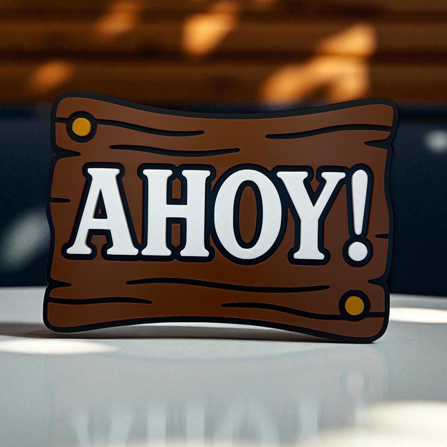Pirate Ship Wall Sign - Fun 3D Printed Decor for Kids' Rooms and Playrooms