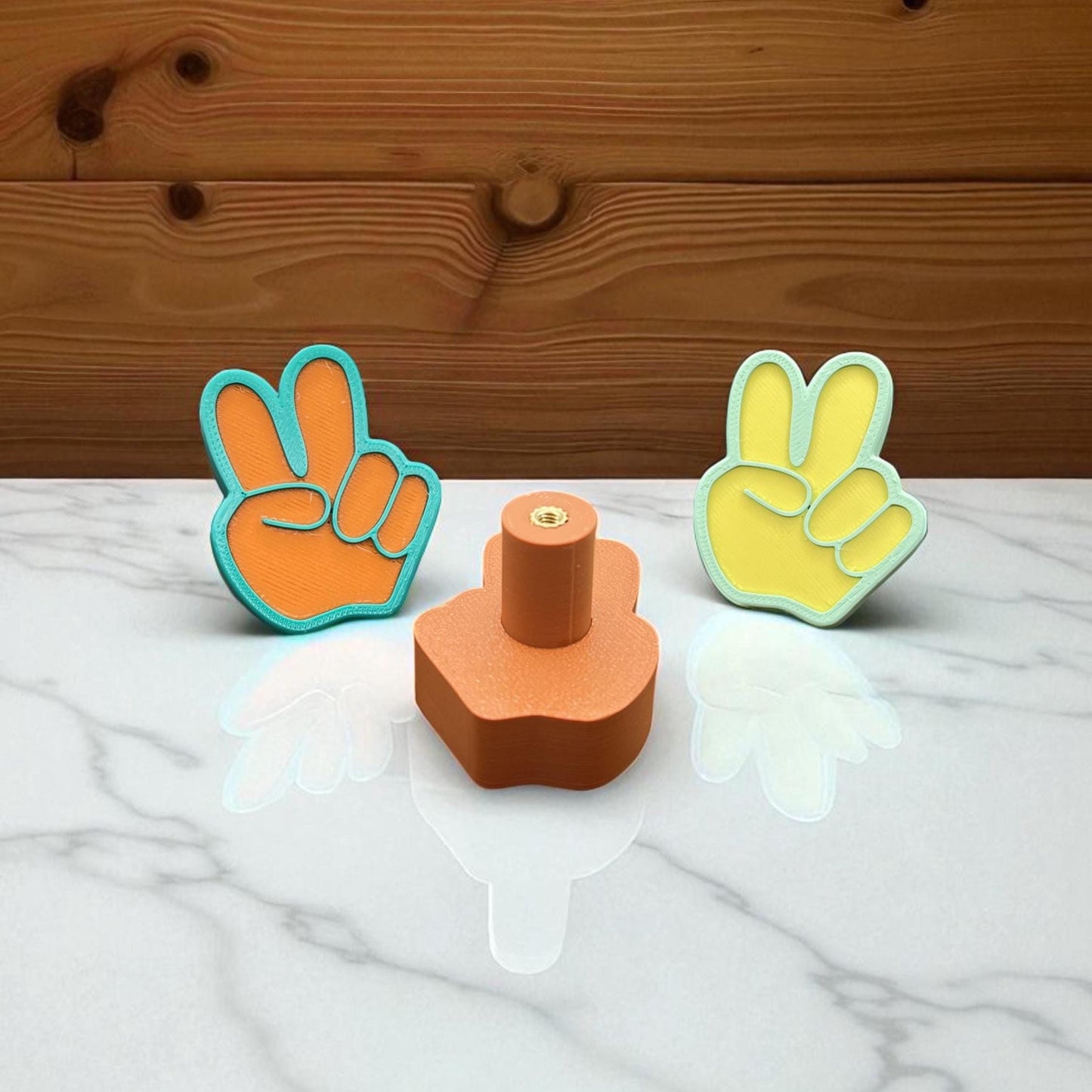 Peace Sign Drawer Pull: 3D Printed Boho Nursery Knob