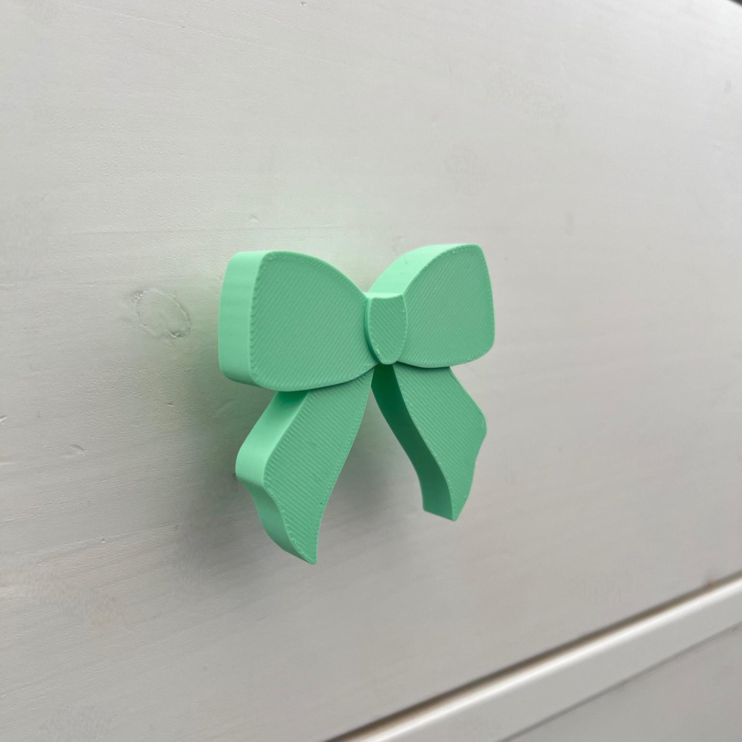 3D Printed Bow Drawer Pulls: Colorful Nursery & Kids Room Decor