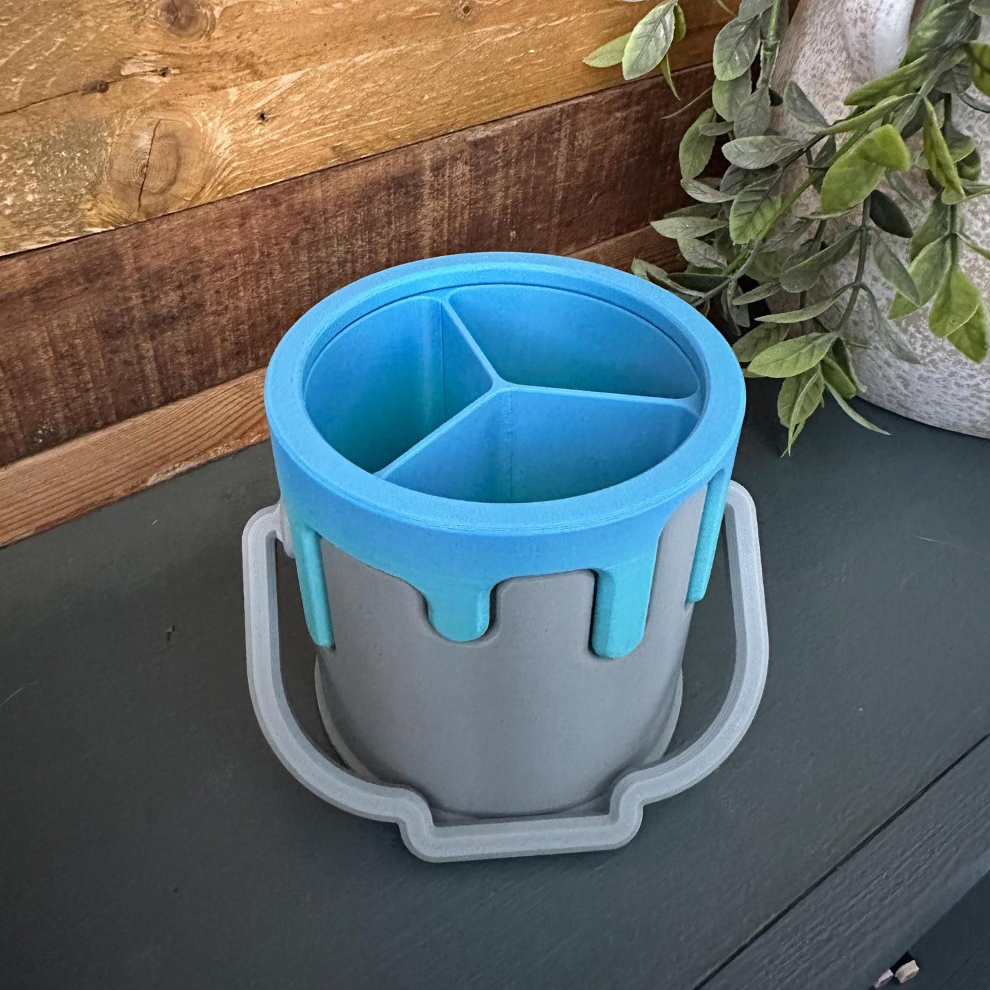 3D Printed Paint Bucket Pencil Holder: Artist Desk Organizer