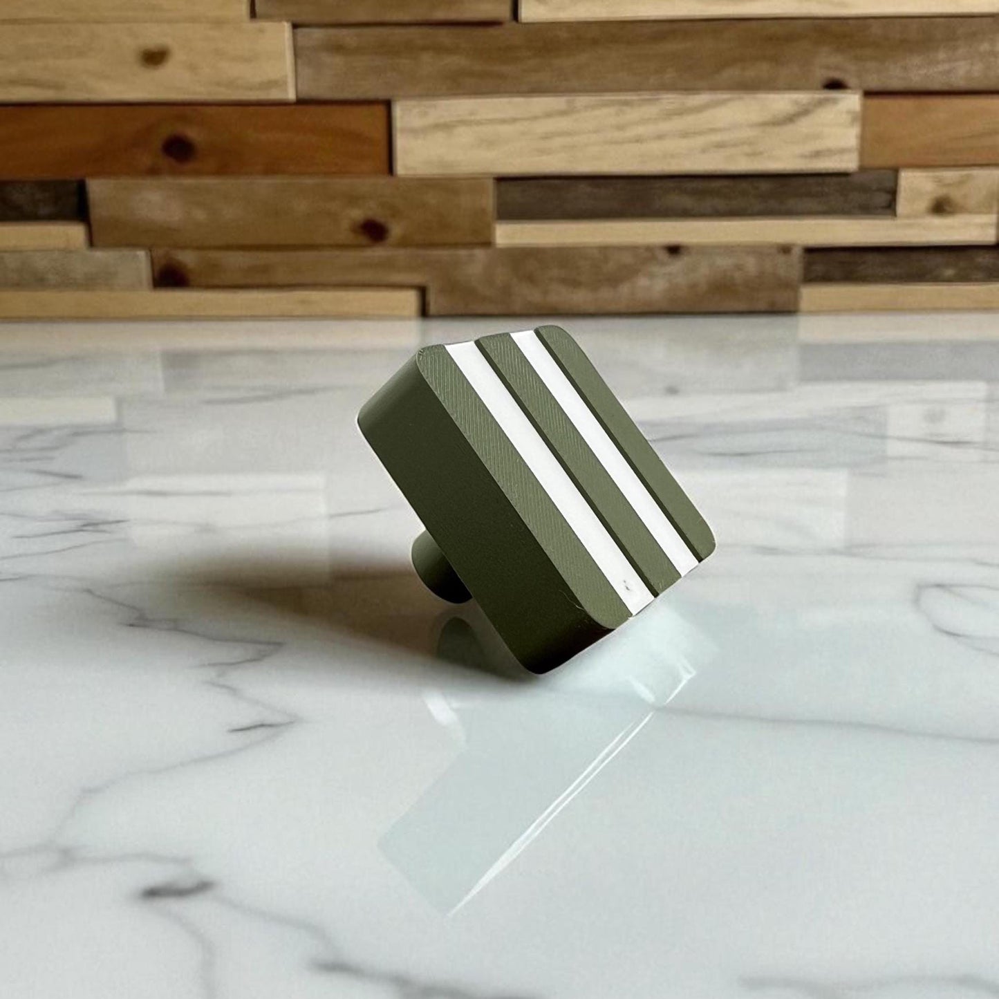 Striped Cabinet Knobs – Custom 3D Printed - Modern Colour Block Design