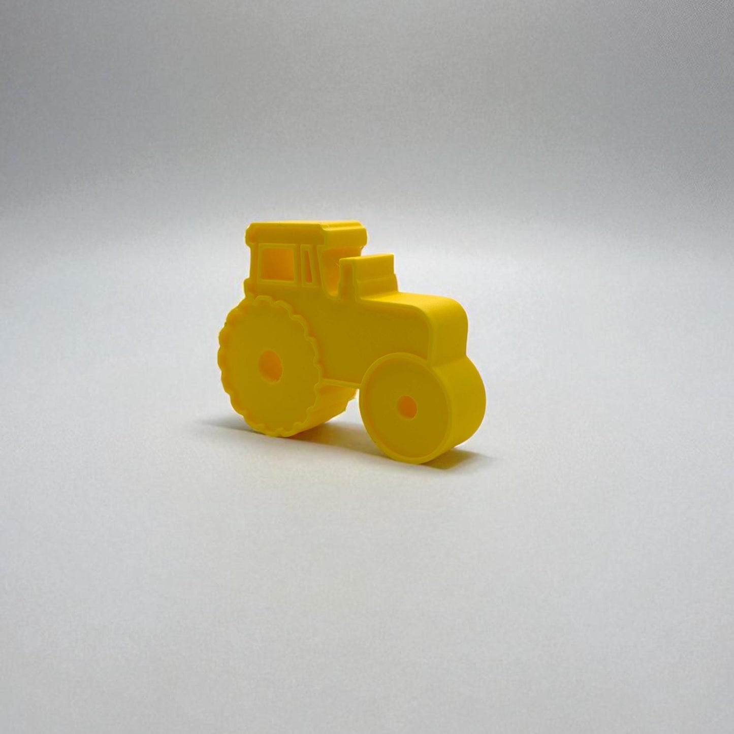 3D Printed Tractor Drawer Pull: Yellow Farm Nursery Knob
