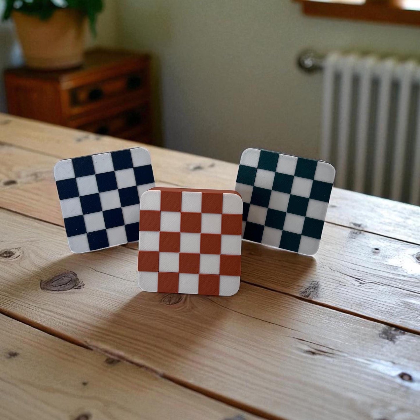Checkerboard Drawer Knob: 3D Printed Skater Style Cabinet Pull