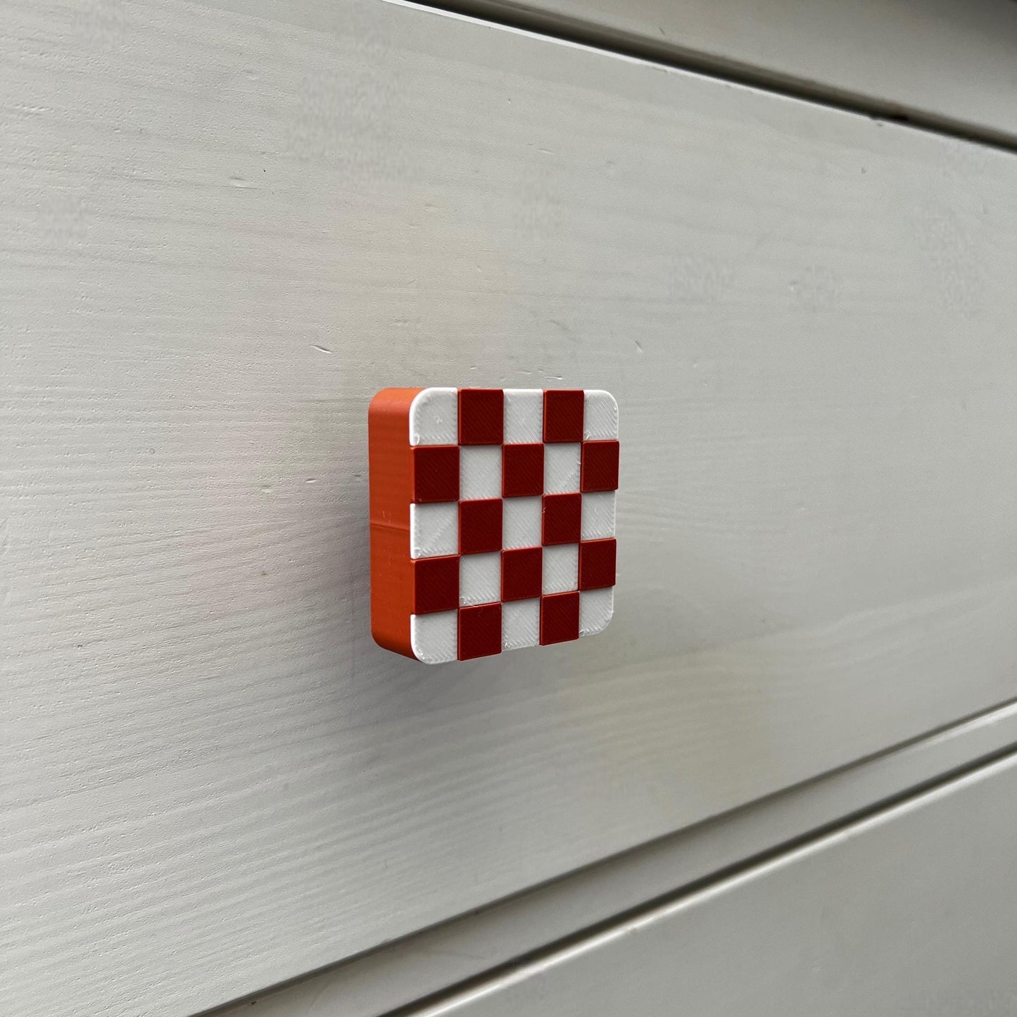 Checkerboard Drawer Knob: 3D Printed Skater Style Cabinet Pull