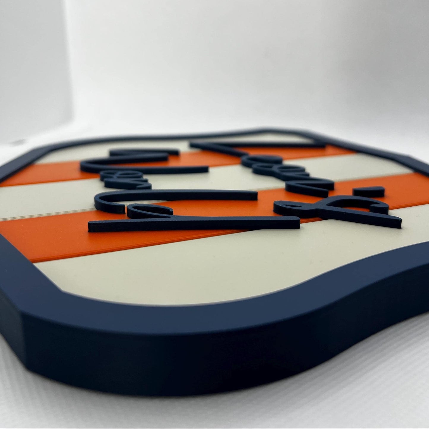 Custom 3D Printed Shield Name Sign: Kids Room Decor