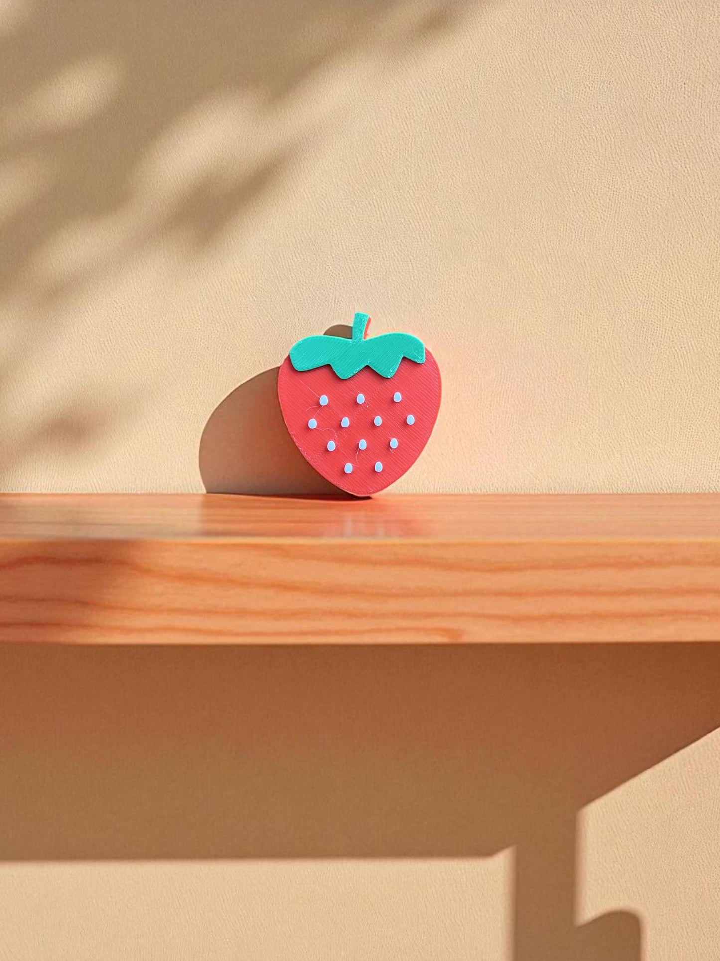 Strawberry Drawer Pull - 3D Printed – Cute Red Fruit Knob for Cabinets & Kids’ Furniture