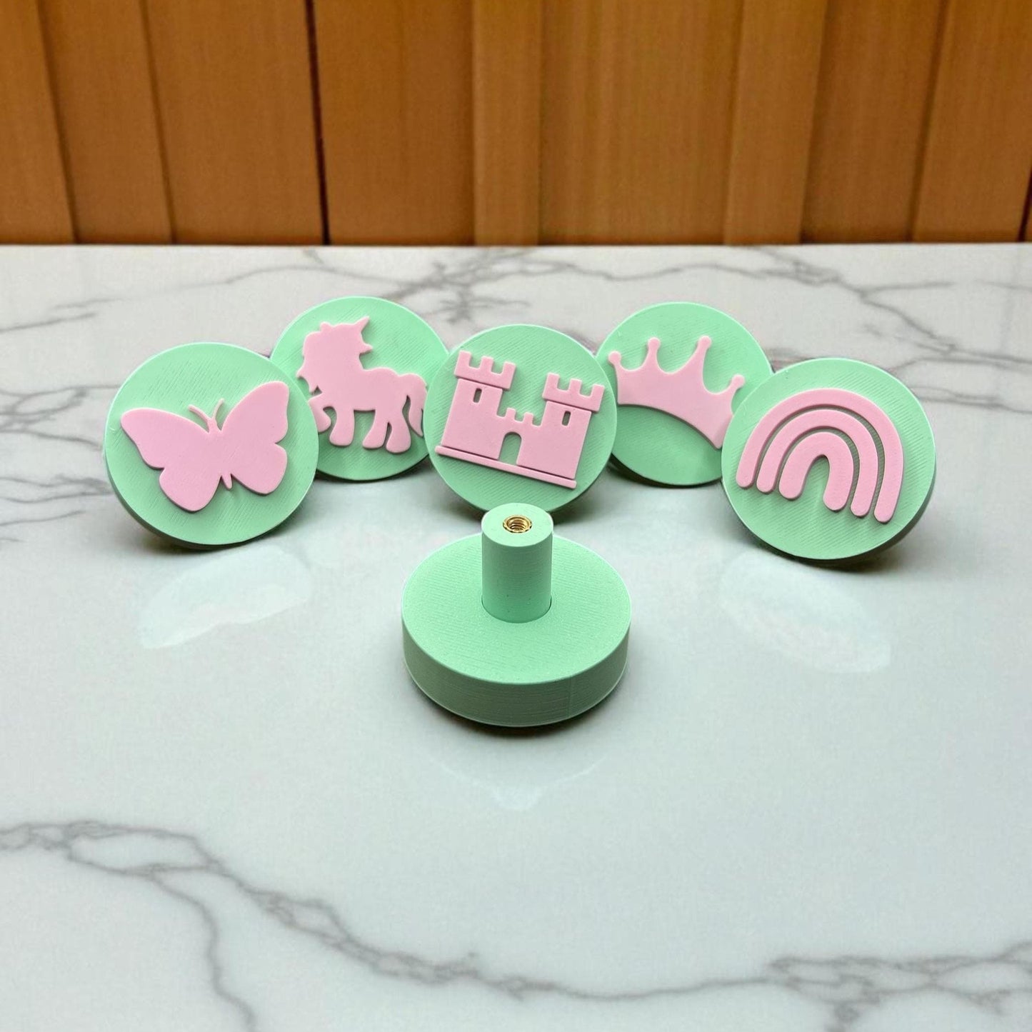 Princess Castle Drawer Knobs – 3D Printed Pastel Dresser Pulls | Kids Room & Nursery Furniture Handles