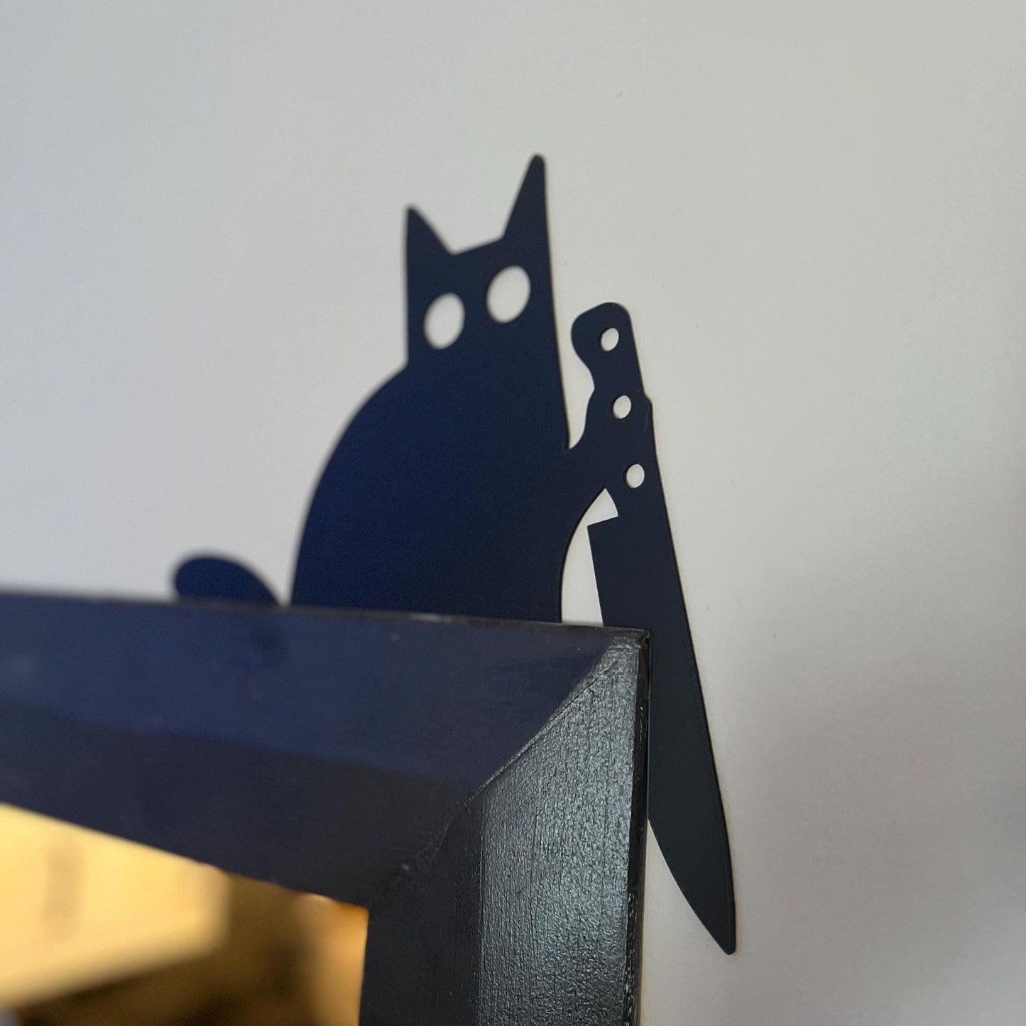 Spooky 3D Printed Cat Halloween Door Trim Topper - Unique Home Decor for Festive Season