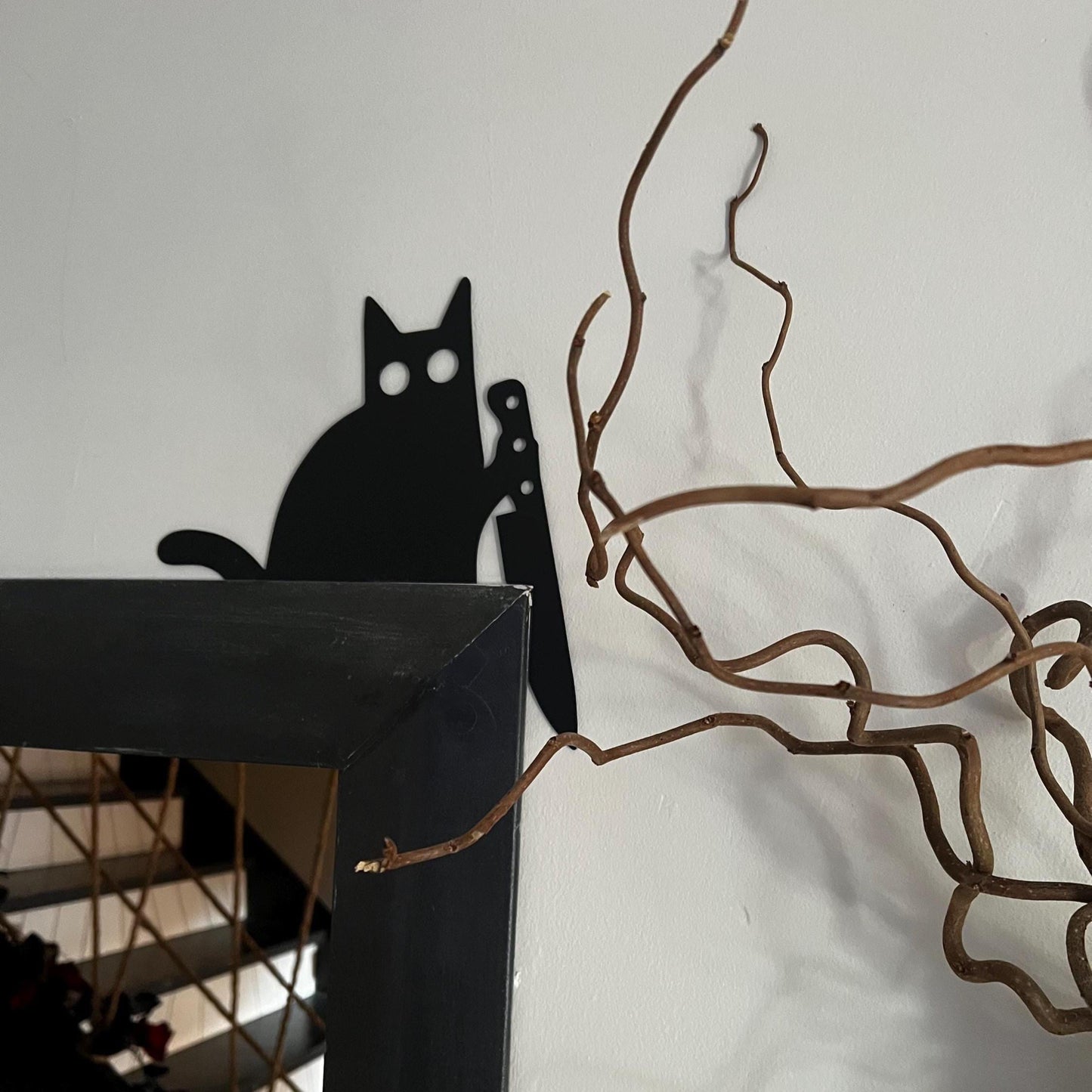 Spooky 3D Printed Cat Halloween Door Trim Topper - Unique Home Decor for Festive Season