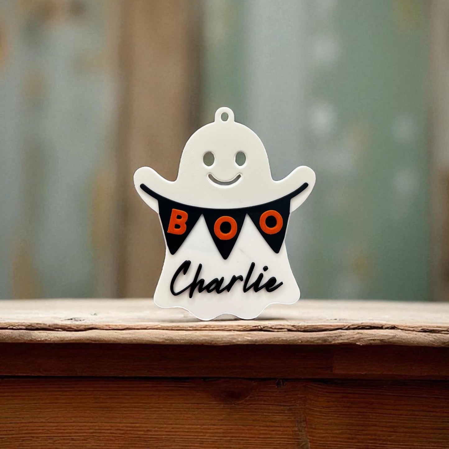 Personalised Halloween Ghost Boo Basket Tag – Custom Boo Bag Name Tag – Trick or Treat Bucket Label – Kids Halloween Decoration