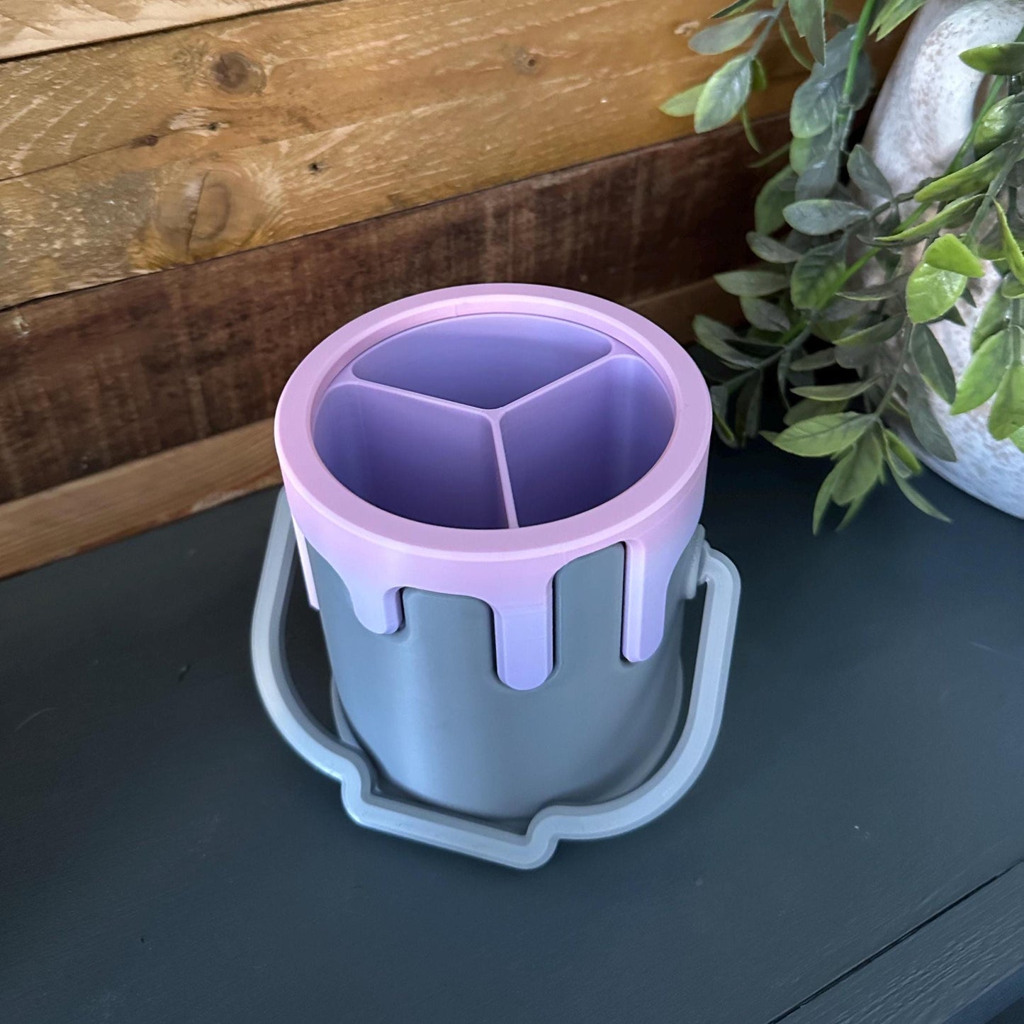 3D Printed Paint Bucket Pencil Holder: Artist Desk Organizer