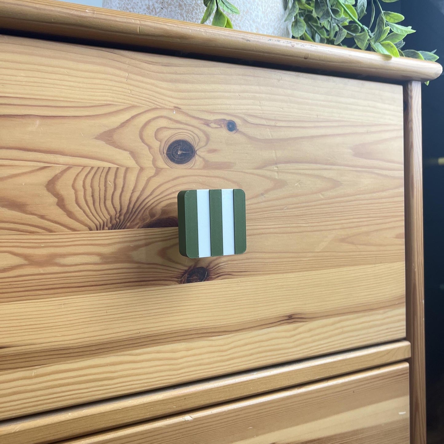 Striped Cabinet Knobs – Custom 3D Printed - Modern Colour Block Design