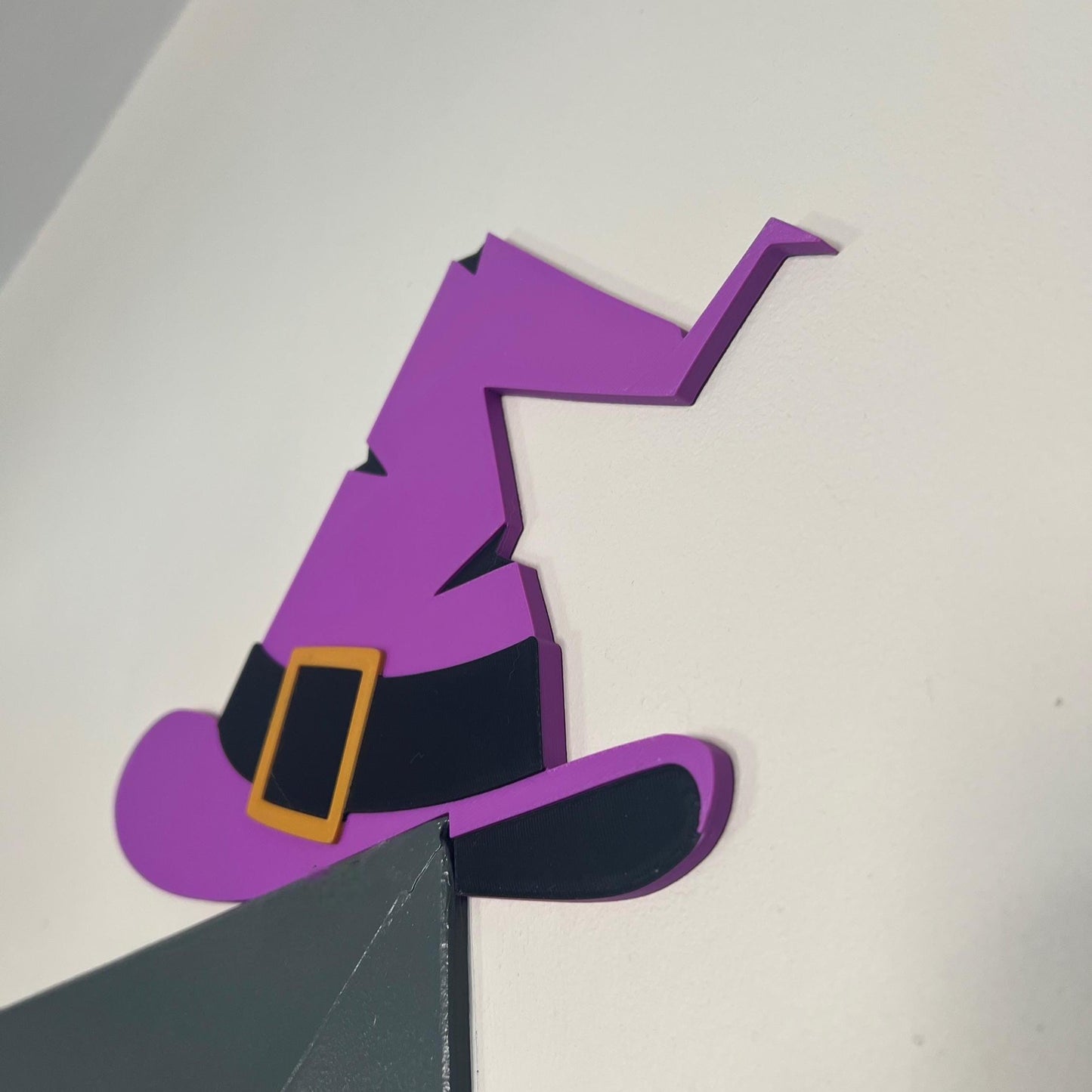 Whimsical Purple Witch Hat Door Trim Decoration – Halloween Home Decor