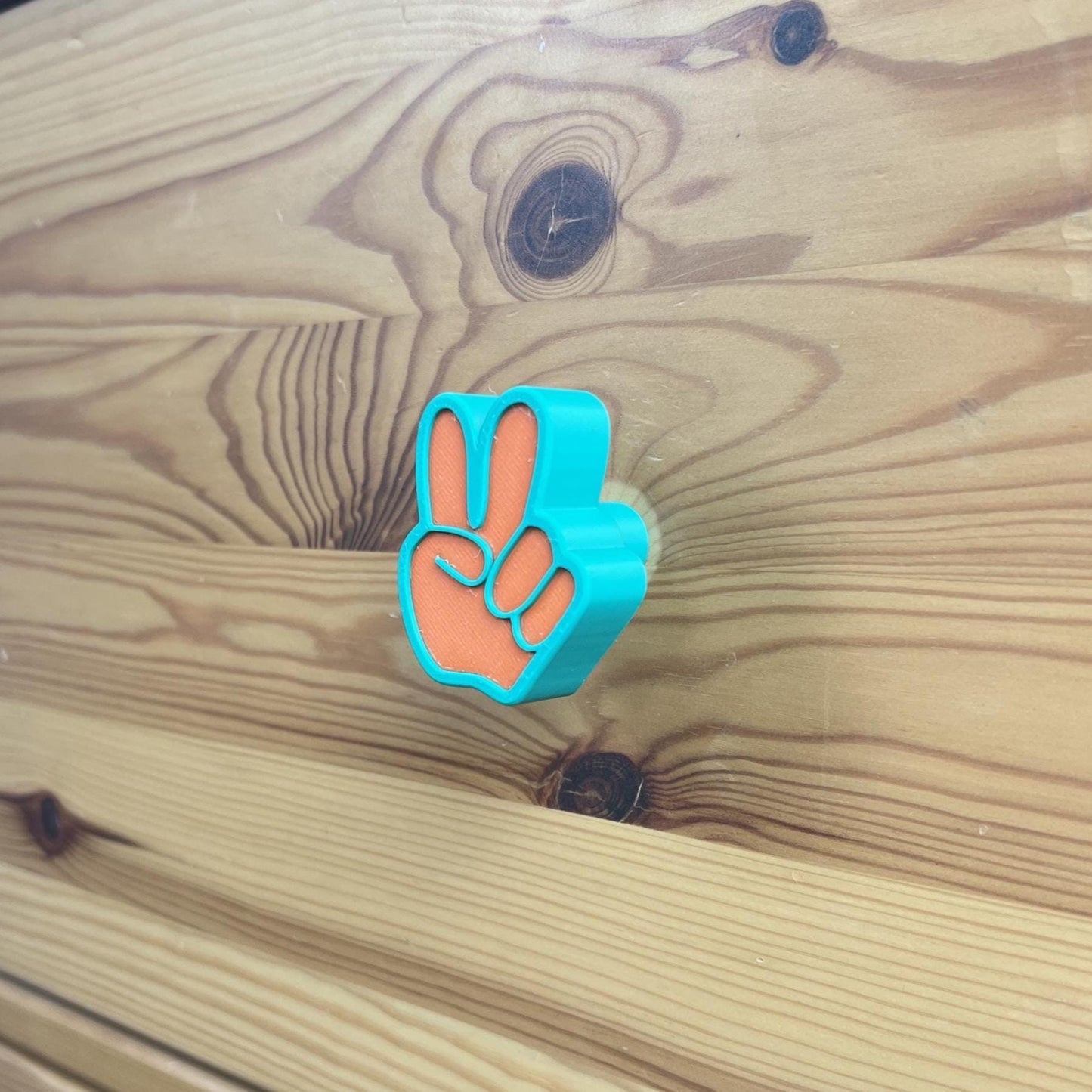 Peace Sign Drawer Pull: 3D Printed Boho Nursery Knob