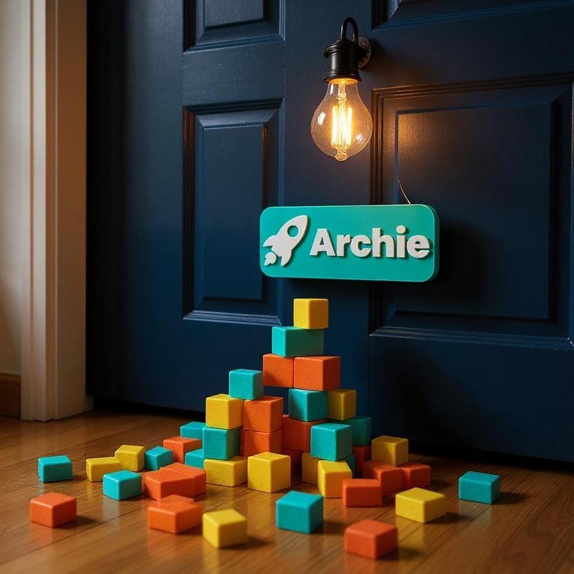 Personalized Rocket Door Sign: 3D Printed Space Theme Decor