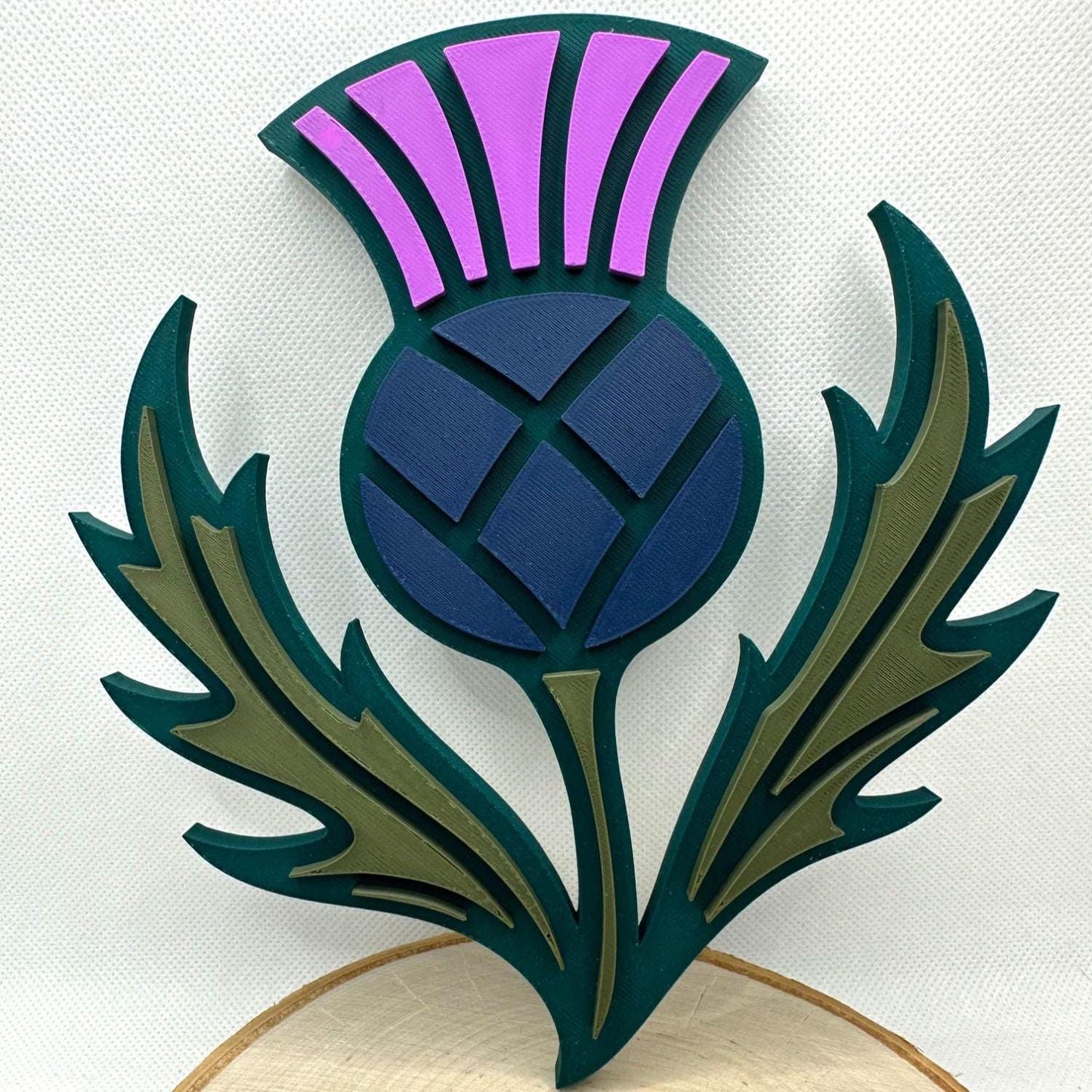3D Printed Scottish Thistle Wall Art: Celtic Home Decor