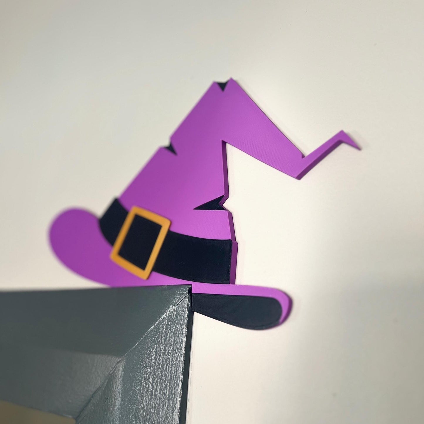 Whimsical Purple Witch Hat Door Trim Decoration – Halloween Home Decor