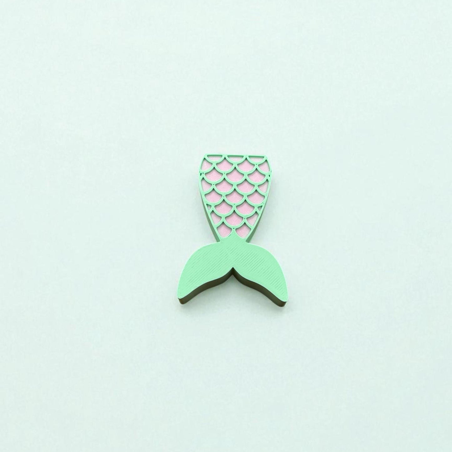 3D Printed Mermaid Tail Drawer Pull: Mint Green Kids Room Decor