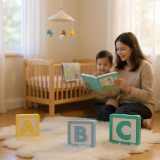 Montessori ABC Blocks Handmade Alphabet Toys & Nursery Decor, Educational Kids Room Letters, Baby Shower Gift Idea