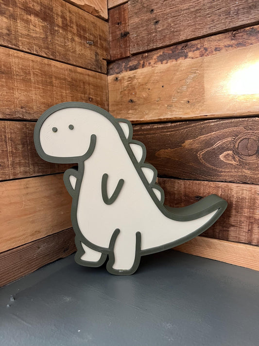 3D Printed Dinosaur Nursery Décor – Cute Kids Room Dino Decorations, Baby Shower Gift Set, Adorable Shelf Art