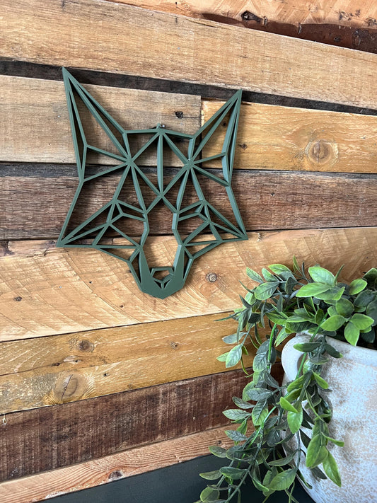 Geometric Fox Wall Art | 3D Printed Fox Head Decor for Kids' Rooms, Nursery, or Modern Home | Unique Animal Design