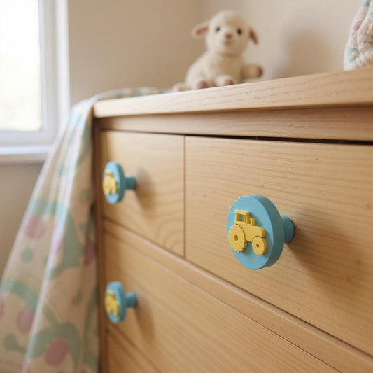 Vehicle Drawer Knobs – Fun Farm & Construction Pulls for Kids' Furniture Child Drawer Pulls