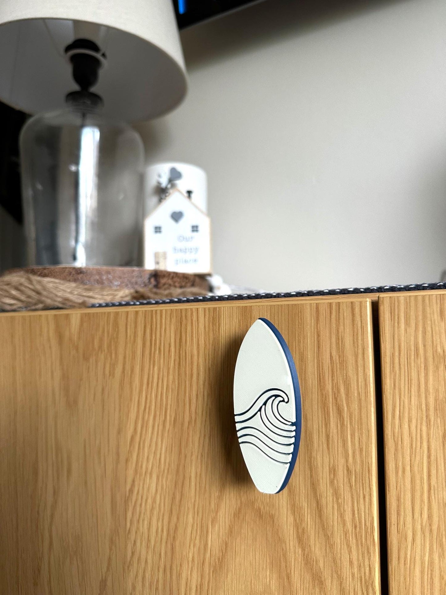 3D Printed Surfboard Drawer Pull: Coastal Kids Room Decor