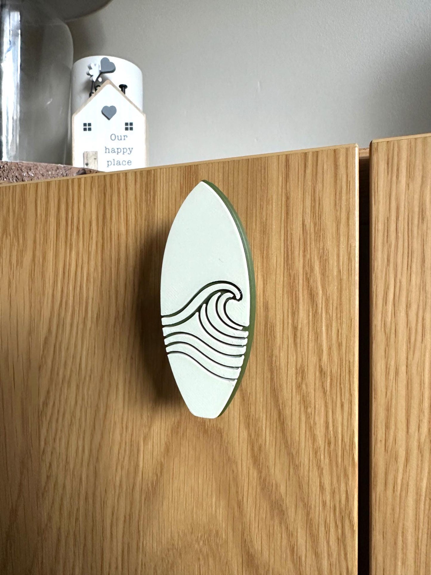 3D Printed Surfboard Drawer Pull: Coastal Kids Room Decor