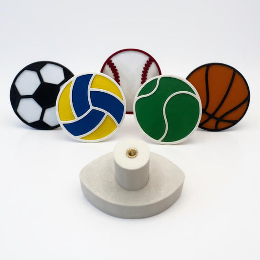 Sports Ball Drawer Knobs – 3D Printed PLA Handles | Kids Room Decor | Football, Basketball, Baseball, Tennis, Volleyball, American Football