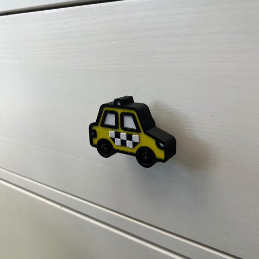 Yellow Taxi Drawer Knob – NYC Cab Kids Room Decor, 3D Printed Car Handle, Fun Furniture Pull for Boys & Girls