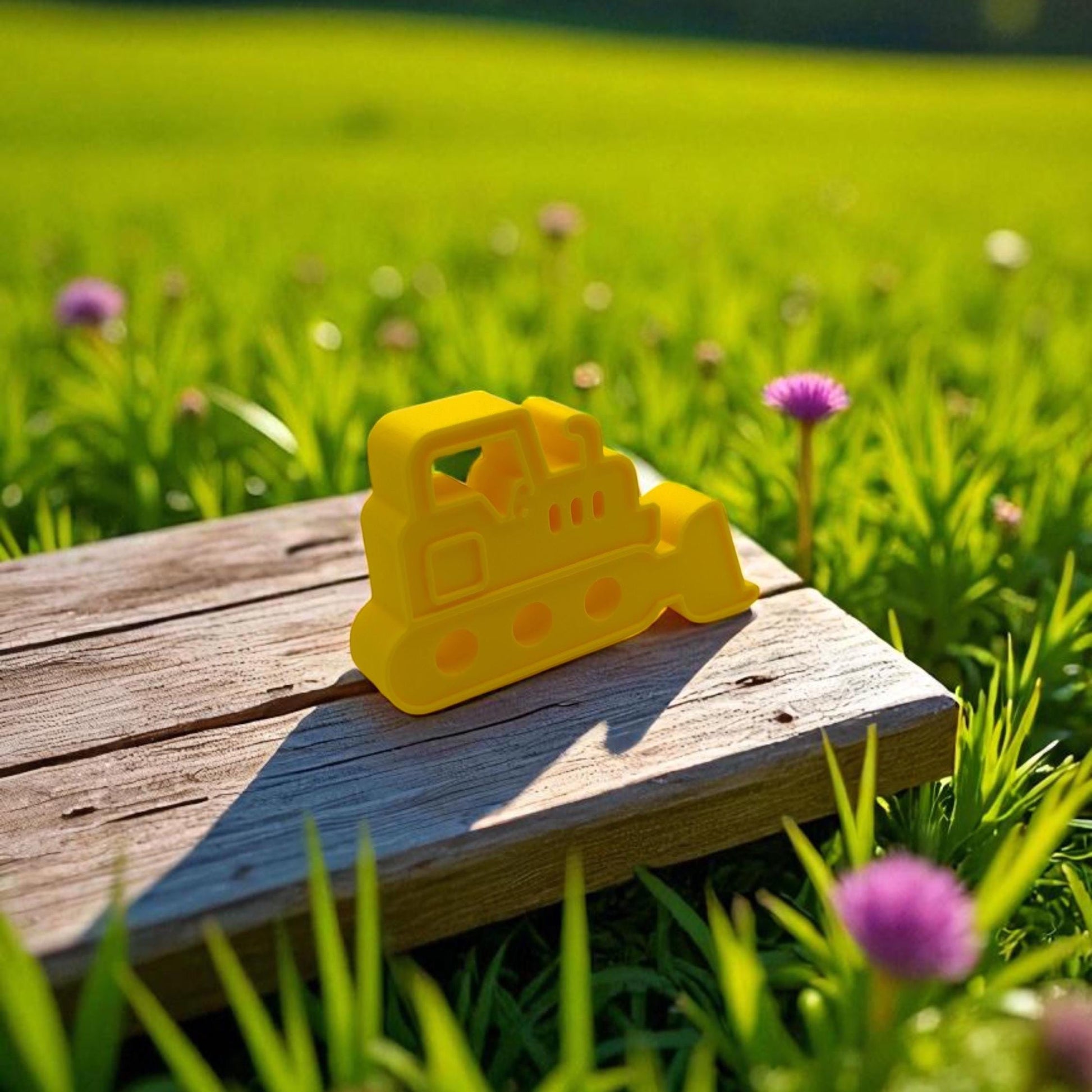 Yellow Bulldozer Drawer Pull – Construction Vehicle Knob for Kids&#39; Dresser or Cabinet