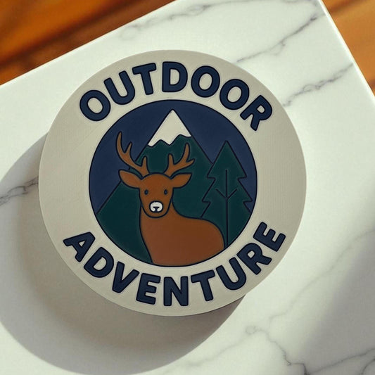 Woodland Adventure Wall Plaque: Deer, Mountain Nursery Decor