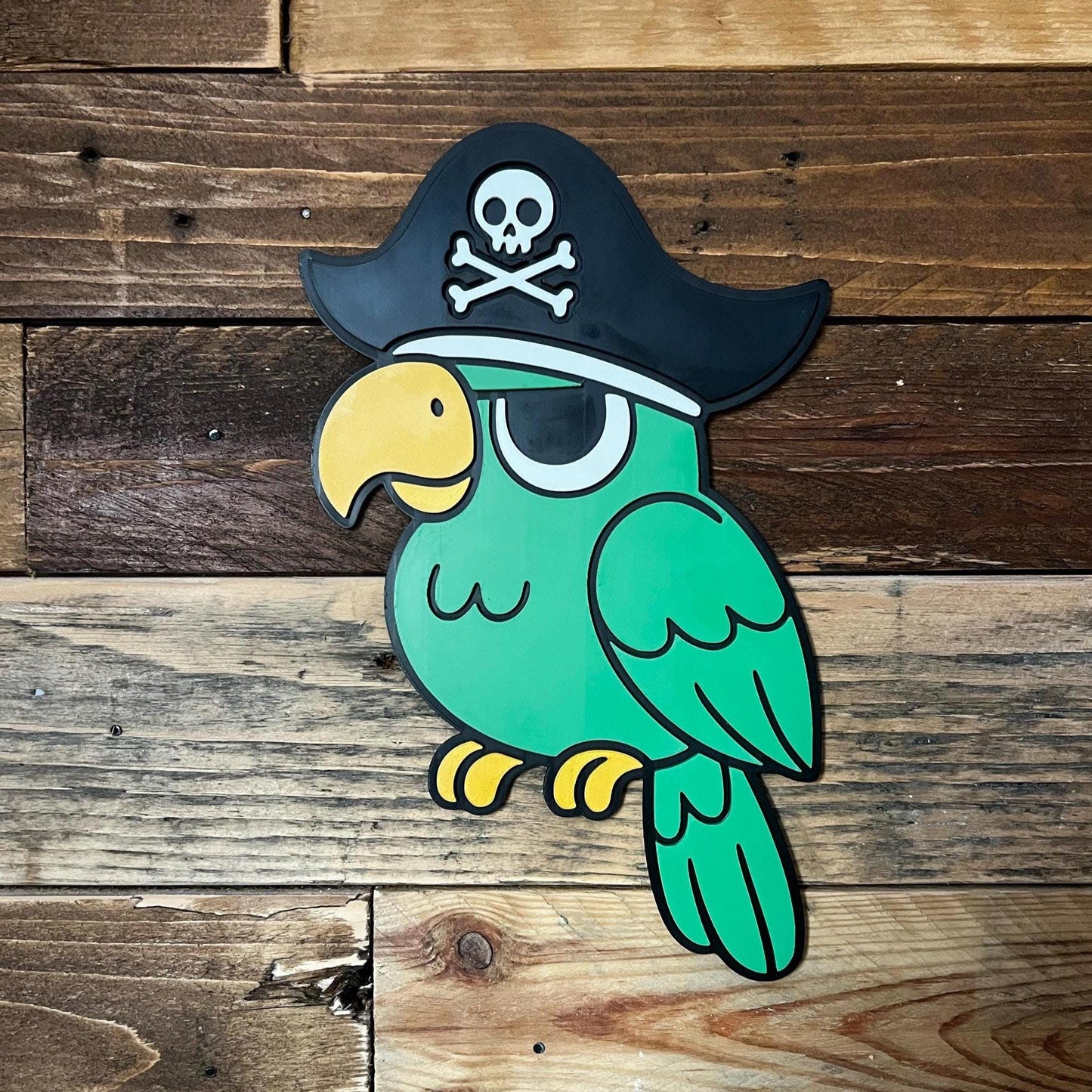 3D Printed Pirate Parrot Wall Decor: Kids Nautical Nursery Art