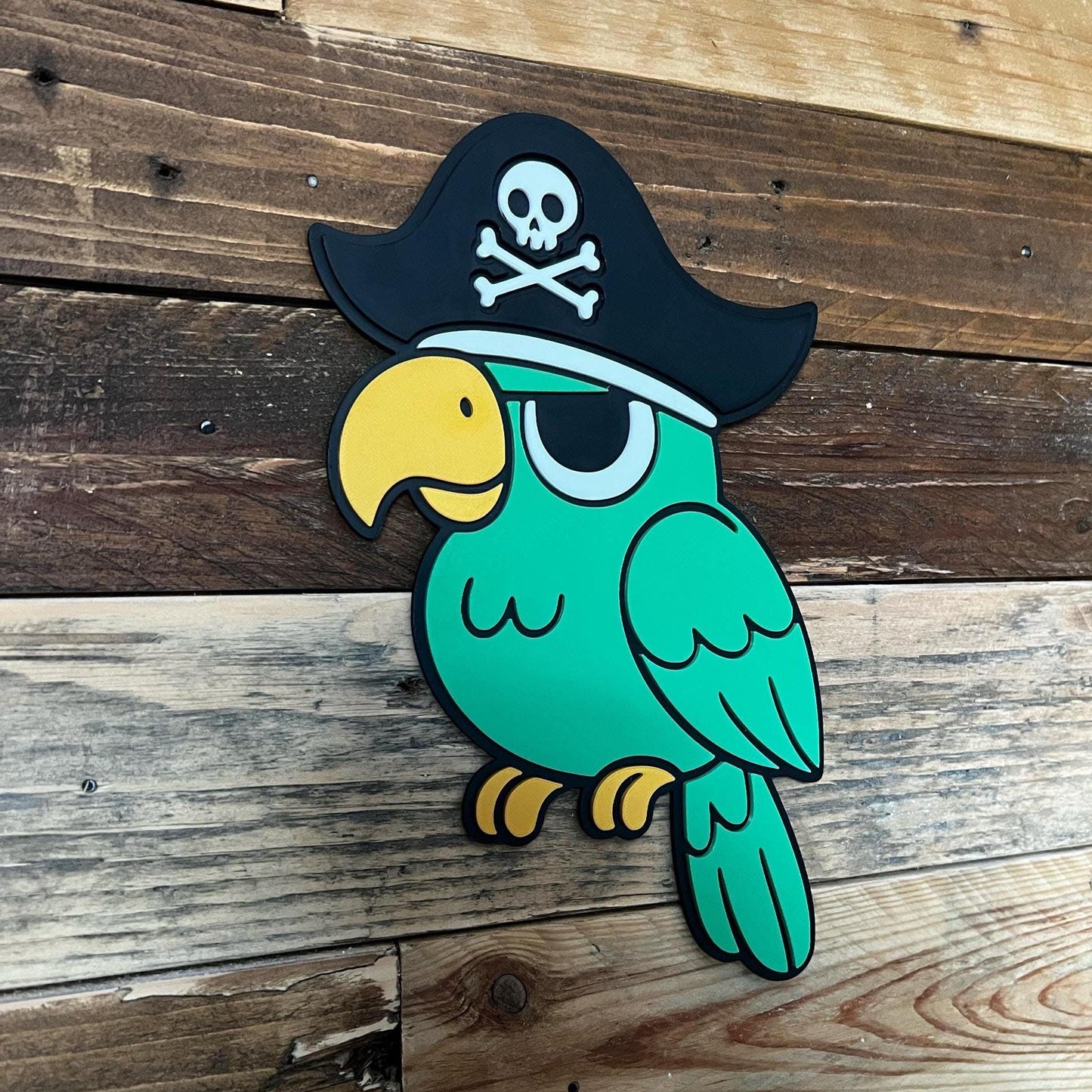 3D Printed Pirate Parrot Wall Decor: Kids Nautical Nursery Art