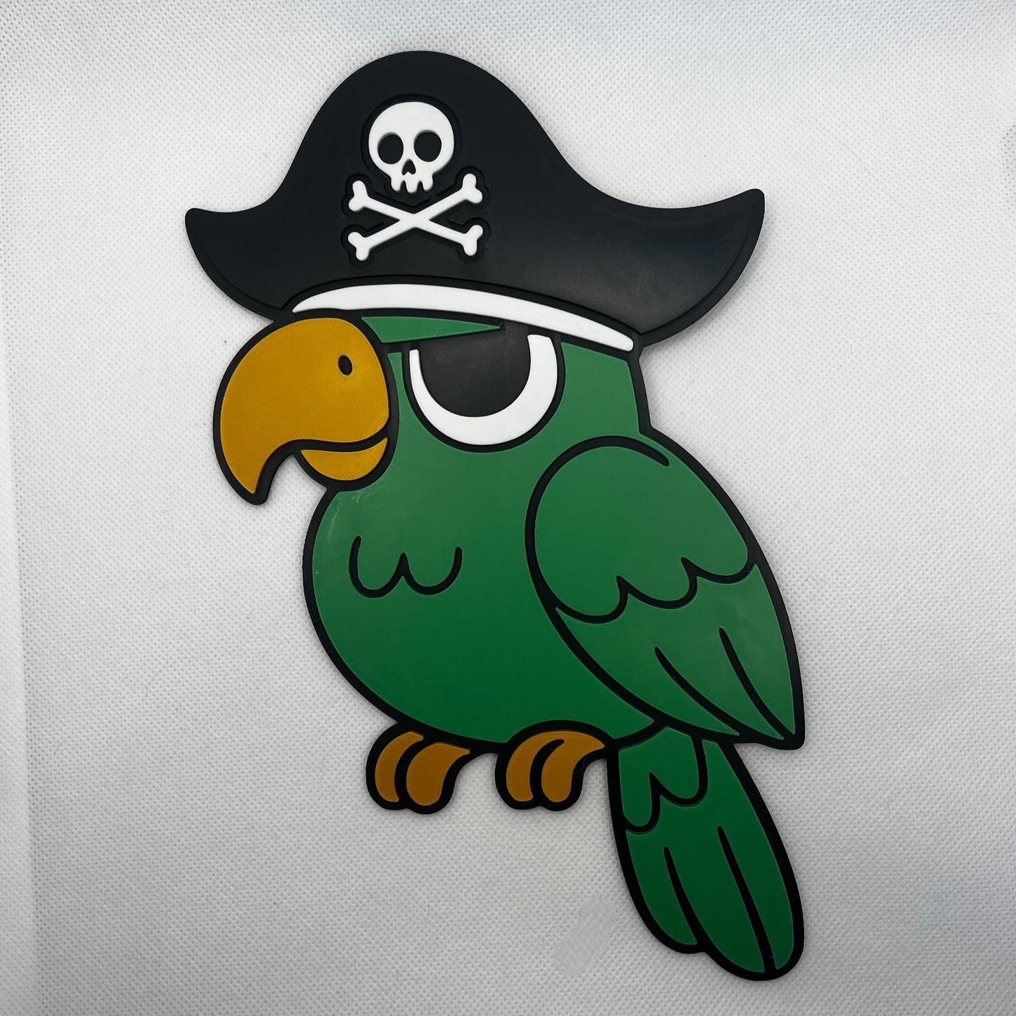 3D Printed Pirate Parrot Wall Decor: Kids Nautical Nursery Art
